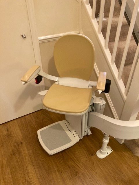 Curved Stairlift in cream